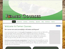 Tablet Screenshot of farmercourses.com